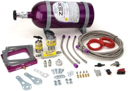 ZEX 82311 Race Square Flange Perimeter Plate Nitrous System w/ 10 lb Purple Bottle