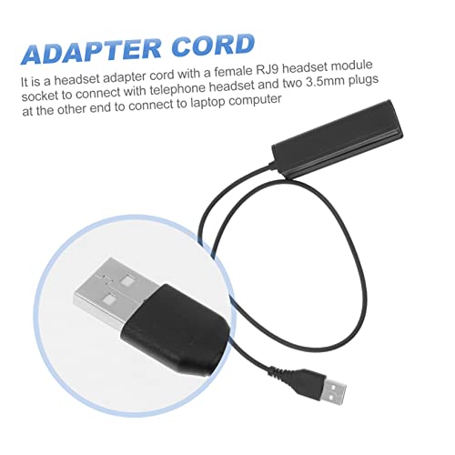 Uonlytech Pc Cabo adaptador Cabo Conversor USB RJ Adaptador USB para Headset Adaptador USB para Tele
