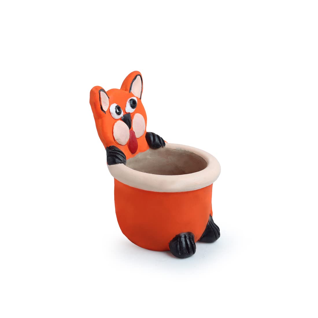 Fiesty Fox Terracotta Planters - Handmade Set of 2 -3