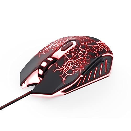 GXT 783X Izza Mouse Gaming con Tappetino, Luci LED, 800-4000 DPI, 6 Pulsanti, Cavo in Treccia USB 1.8 m, Fondo Antiscivolo, Mouse da Gioco Cablato per PC, Laptop, Computer - Mouse gaming - Immagine 5