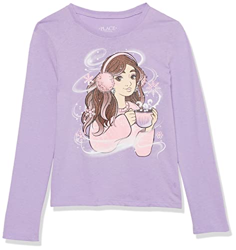 Image of The Children's Place Girls' Unicorns,Sports,Princess Long Sleeve Graphic T-Shirts