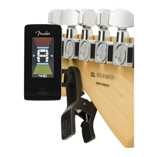 Image of Fender Original Clip-On Tuner for Electric Guitar, Bass Guitar, Mandolin, Ukulele, Violin, and Banjo - Daphne Blue