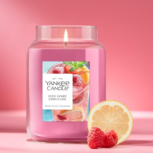 Yankee Candle Iced Berry Lemonade Scented Candle, 22oz Large Jar with up to 150 Hour Burn Time, Giftable