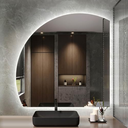 ZYBOWAYL 100cm ~_oX[~[ LEDCgt 90cm sK܂~ߕǊ|ϋ 80cm obNCgX}[gEH[~[ 70cm 邳(Right Under Cut,40inch/100cm)