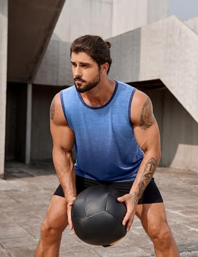 Image of COOFANDY Men's 3 Pack Workout Tank Tops Gym Muscle Tee Bodybuilding Fitness Sleeveless T Shirts