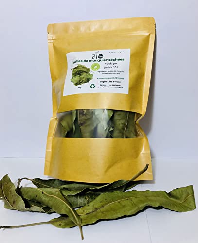 Jio nature – Feuilles de Manguier séchées – 30 g – Sachet kraft refermable