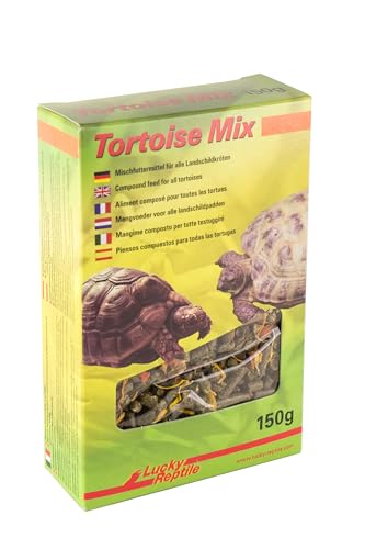 Lucky Reptile Tortoise Mix 150g a Base de Ingredientes vegetale, Alto Contenido de Fibra Bruta - pellets de Hierbas de Pradera, Zanahoria y caléndula - para Tortugas terrestres y Reptiles herbívoros
