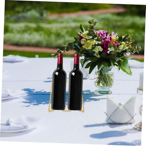 Soporte de metal para botellas de vino de encimera miniatura 4
