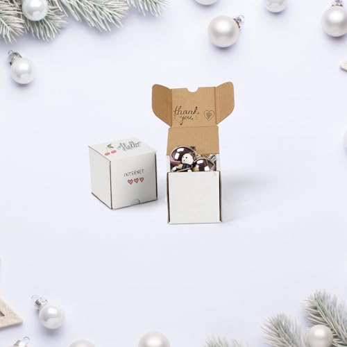 Image of ZBEIVAN 3x3x3 White Shipping Boxes Set of 50, Corrugated Cardboard Mailer Boxes for Packaging Small Business Mailing Gifts