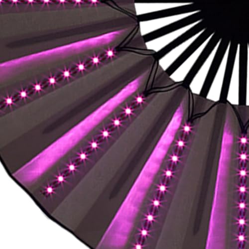 Ventilador plegable iluminado para destacar en tus actuaciones de baile y noches de club 7