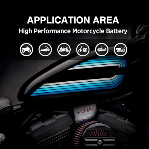 Image of UPLUS Motorcycle Battery EB16-4 replace for YTX16-BS 12V14AH 215CCA Maintenance Free & High Performance AGM Replacement for UTV Snowmobile ATV
