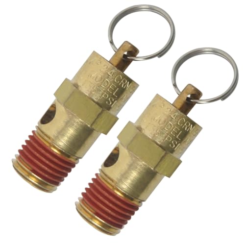 2 Pieces For ST25-1A175 ST Series Brass Soft Seat ASME Safety Valve, 175 psi Set Pressure, 1/4
