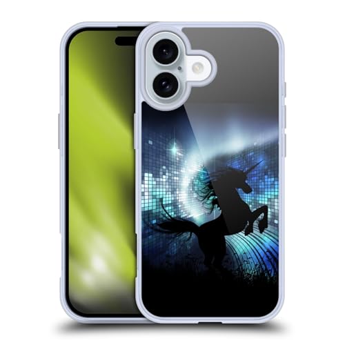 Head Hülle Designs Offizielle Simone Gatterwe Silhouette Pegasus Und Einhoerner Gelhülle [Militärischer Schutzgrad] Kompatibel Mit Apple iPhone 16 Und Kompatibel Mit MagSafe