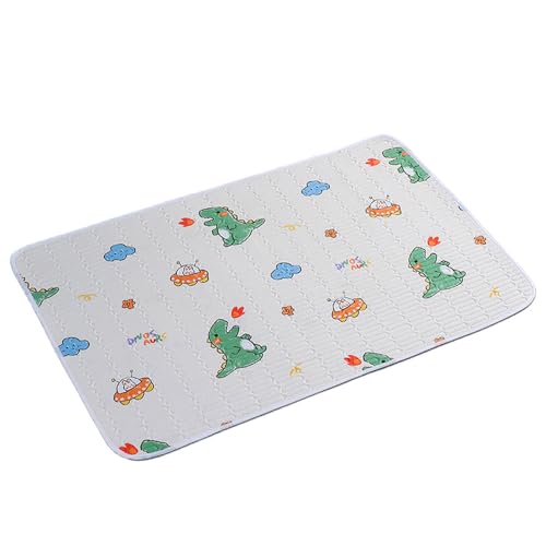 Hearda Empapadores Cama Adultos Lavables, 1 Pieza - Ultra Absorbente Reutilizable, Empapadores Perros Bebe Anciano, Protector Cama Impermeable, Adecuado para Sofás (Dinosaurio,60x80cm)