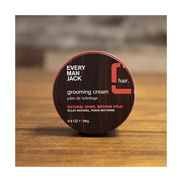 Every-Man-Jack-Hair-Styling-Grooming-Cream-Casual-Hold-For-Most-Hair-Lengths-Naturally-Derived-Cruelty-Free-Mens-Styling-Cream-34-ounce-1-Tin Every Man Jack Men's Hair Styling Grooming Cream | 3.4-ounce - Natural Shine Medium Hold | Naturally Derived, Parabens-free, Pthalate-free, Dye-free