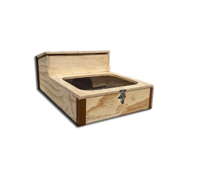 Casetta teca terrario tartarugario casa per taratarughe tartaruga di terra rettili recinto recinzione gabbia trasportino 60x40x23h trasportino ricovero box cuccia