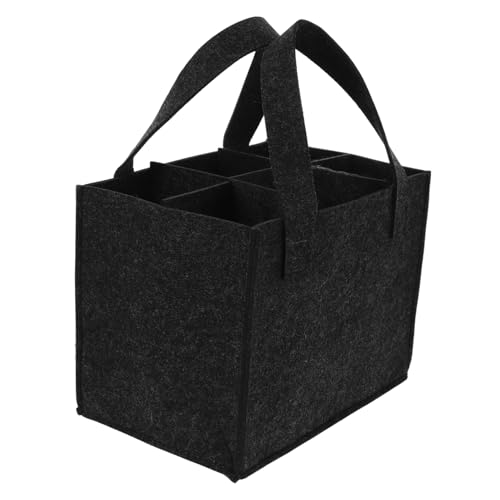 Felt Wine Bag Carrier for Bottles Reusable Grocery Tote for Travel Camping and Picnics Portable Wine Bottle Tote Stylish Design and High Durability