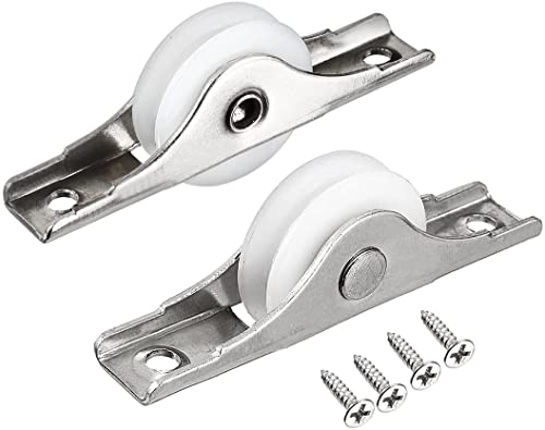 XYWHPGV 24mm Dia Nylon Single Wheel Electroplating Sliding Door Window Pulley 2 Pieces(d88eb 0fa52 45c15 dcc2d 9e4bc 7a42a