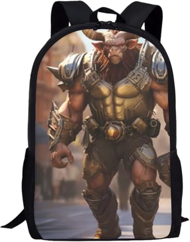 Travel Backpack Amzprin, Highland Cow Animal Print 17in Lightweight Casual Daypack for Business Men Women