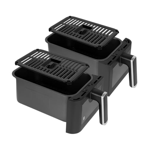 Teesa Frytkownica Beztłuszczowa XXL Moc 2700W Dwukomorowa 2x4L AIR FRYER DUAL POT Wyświetlacz LCD 7 Programów Gotowania TSA8089