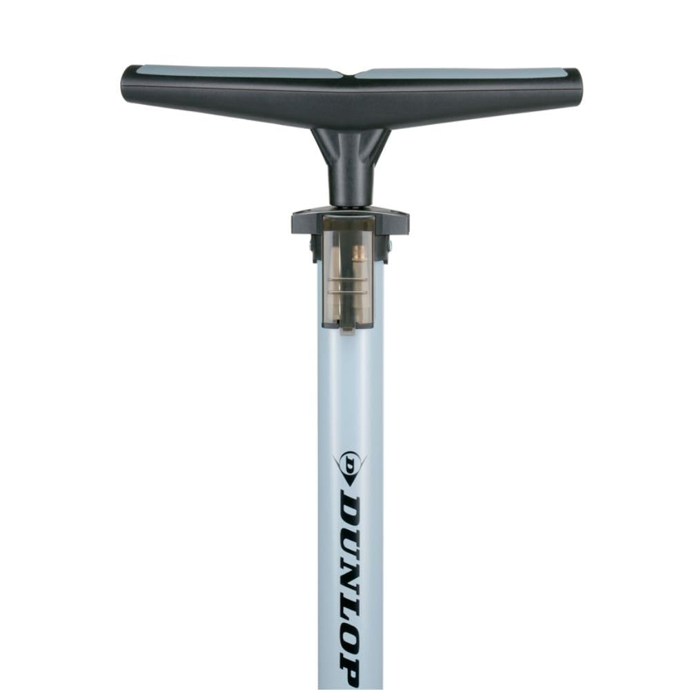 Dunlop Pompka rowerowa – pompka rowerowa do wentyli Dunlop, Schradera i francuskiego – stojąca pompka powietrza w zestawie z adapterem do zabawek wodnych i piłek – opony do skuterów i samochodów