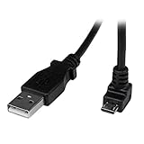 StarTech.com 1m M/M Micro USB Cable Cord, Black (USBAUB1MD)