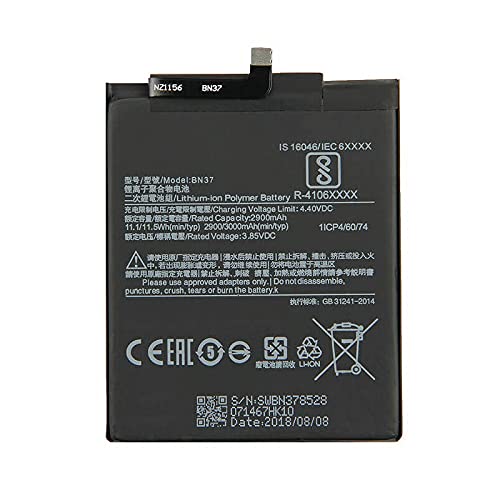 Image of pkstore bis Certified BN37 Battery Compatible for for Redmi 6 | Redmi 6A Battery - (3000mAh) with Warnty