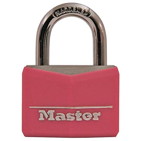 Master Lock 146D Keyed Padlock, Pink Cover