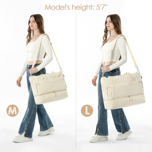 Image of Large size duffel bag, off white, Off White, 1