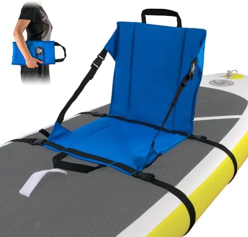 Kayak SUP - Seggiolino universale, colore: blu/nero, si adatta a tutte le tavole SUP, senza anelli a D o moschettoni in metallo, facile da installare