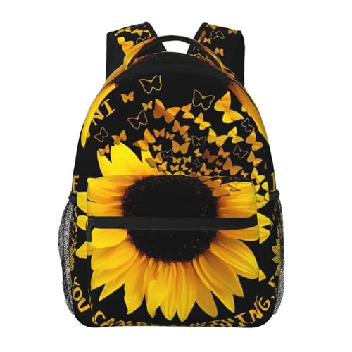 Sac à dos léger pour vos balades urbaines et sorties nature avec motifs de tournesols