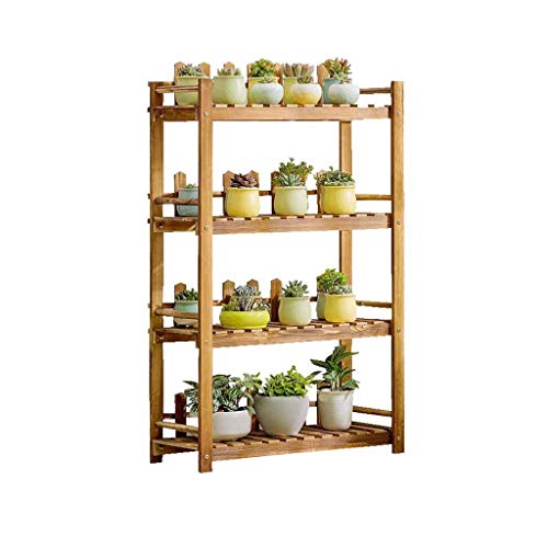 Flower Stand Indoor, Wooden Multi-tier Floor-standing Potted Rack Living Room Plant Display Shelf 4-tier, for Outdoor Garden Patio Porch Balcony Decoration Display