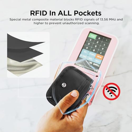 Image of Babysun Mini Rfid Card Holder Slim Wallet with Change Zipper Pocket /3 Crad Slots /Key Ring, Small Wallet Thin Credit Card Wallet for Women & Men