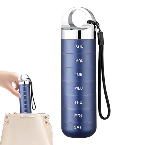 Trousse pour pilules et médicaments de voyage avec organiseur hebdomadaire