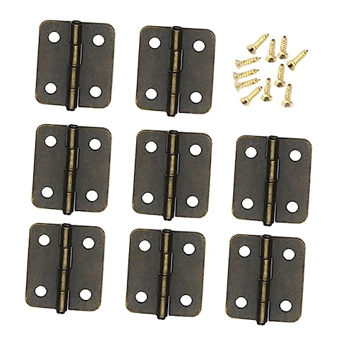Tofficu 250 Piezas Mini accesorios de bisagra primavera bisagra de puerta plana bisagra de la puerta de la cocina pequeño bisagras bisagra de filete planchar