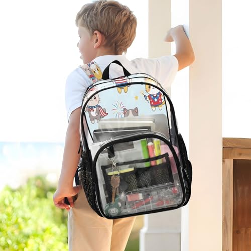 Mochila transparente para el Día de la Independencia con base reforzada 7