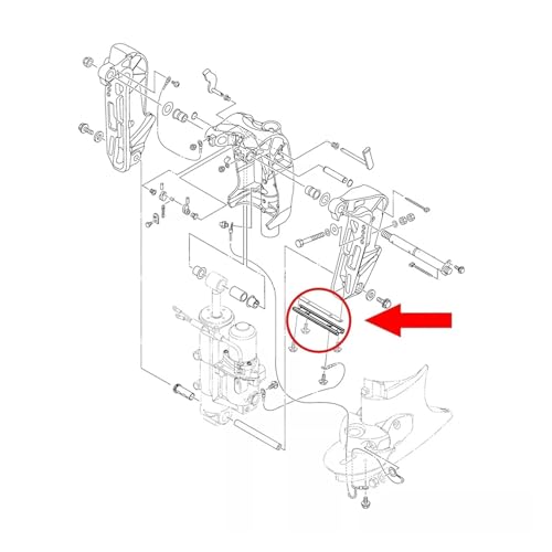Anode support tableau arrière Z évite la rouille du moteur 100 CV