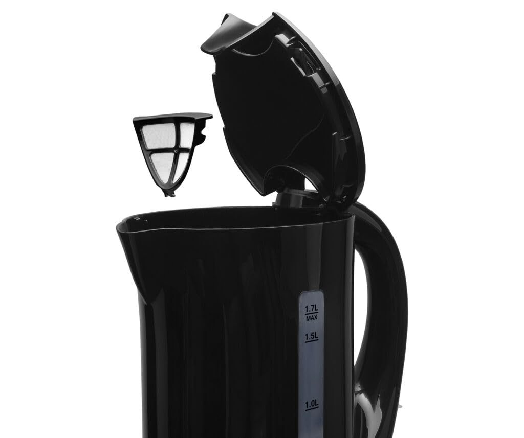 Tomado TWK1700B - Bollitore - 1,7 litri - Indicatore del livello dell'acqua - Nero