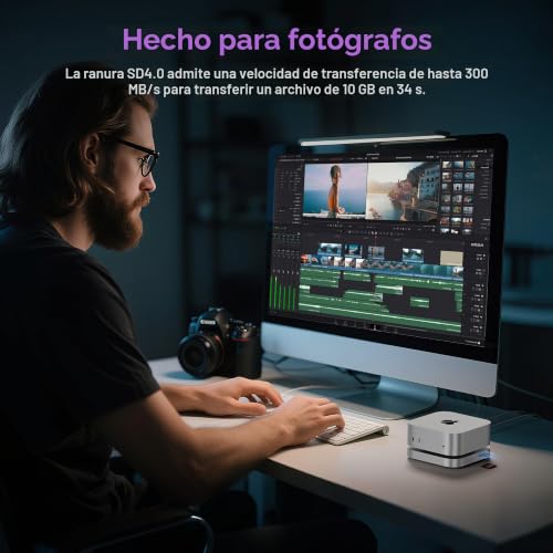 Base para Mac mini M4, estación Beelink Mate con 2 ranuras SSD M.2 5