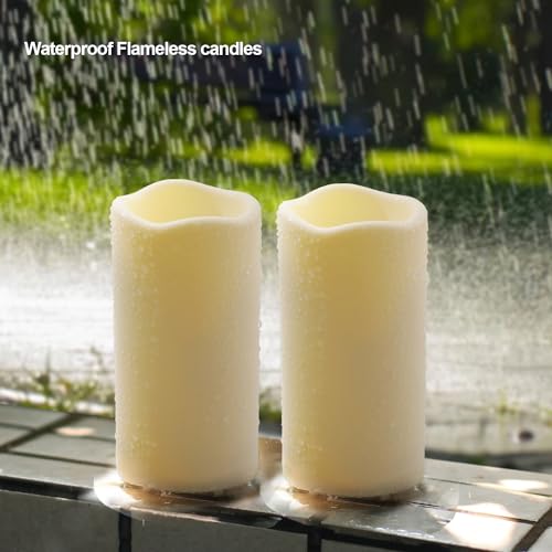 Biyanuo TAT-HL 2Pack Outdoor Plastic Flameless Candles With Remote Control And Timer thumb #5