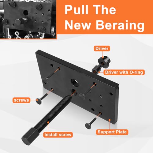 Image of AUFER Engine Inner Camshaft Bearing Installer Tool & Remove Puller Compatible with for 2017-2024 Milwaukee Eight Engine M8 Inner Cam Bearing Puller Install Tool | Heavy-duty Steel Engine Inner Camshaft Bearing Install Tool