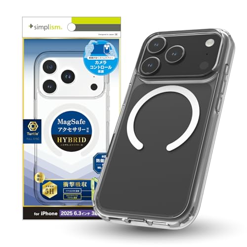 Simplism シンプリズム iPhone 17 Pro [Turtle FULLSPEC] カメラコントロール＆MagSafe対応 ハイブリッドケース TR-IP25M3-TTCMS-CLWT