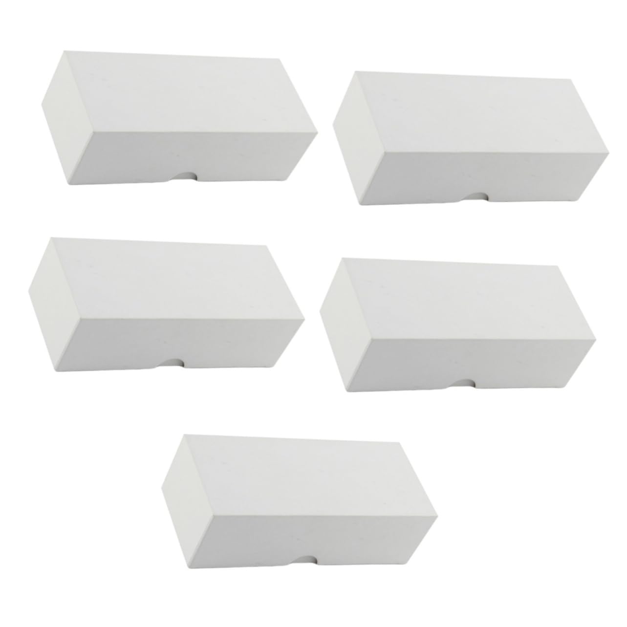 LIFKOME 5pezzi Custodia Per Occhiali Carta Kraft Bianco Scatola Portatile Per Sole e Ottica Organizer Pratico e Sicuro Per Viaggi Accessori Per Occhiali Design Semplice e Elegante