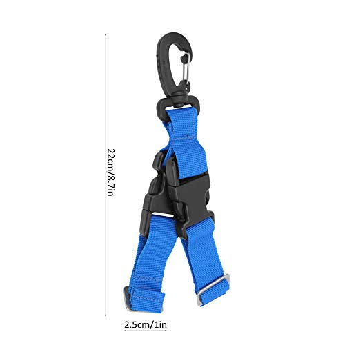 Sangle de maintien pour palmes de plongée bleue avec boucle de suspension rapide - 3