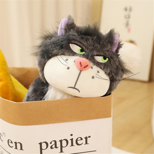 EASELR 12inch Angry Cat Stuffed Animal Toys, Cute Cat Kitten Plush Soft Kawaii Anime Plush Wicked Black Cat Plushies for Kids Birthday Christmas by EASELR - Used condition - Image 3