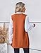 Zeagoo Women's Sweater Vest Long Sleeveless Sweaters Loose Fit Knitted Fall Pullovers Plus Size Orange