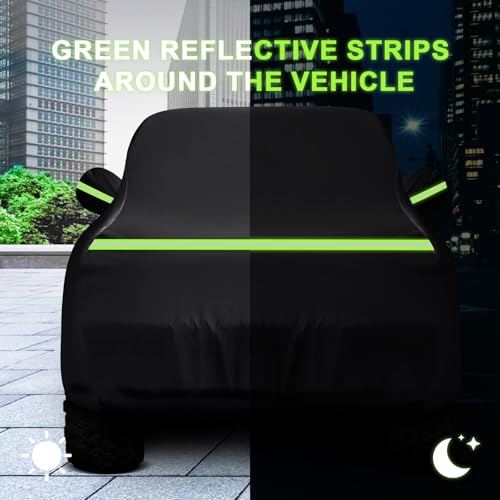 Image of QUNSUNUS 6 Layer Car Cover for Mercedes Benz G-Class 500 550 650 2004-2025 Waterproof All Weather 420D Windproof for Wagon Car Cover Hail Protection with Zipper