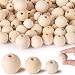 DICOBD 150pcs Wooden Beads Large Size (20mm, 25mm, 30mm) Natural Wooden Beads Round Beads Loose Beads Rustic Country Beads Suitable for DIY Jewelry Making, Home Decoration, Holiday Decoration