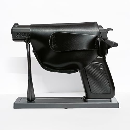 Image of Cast Iron Gas Lighter Cigarette Pocket Lighter - Windproof Lighter - Jet Flame - Hookah Lighter Pocket Lighter | CZ83 Z-Black Heavy Metal Pistol Gun Lighter with Half-Barrel Pull Back System
