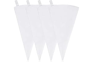 4-Pack Reusable Canvas Cloth Piping Bags for Baking Enthusiasts
